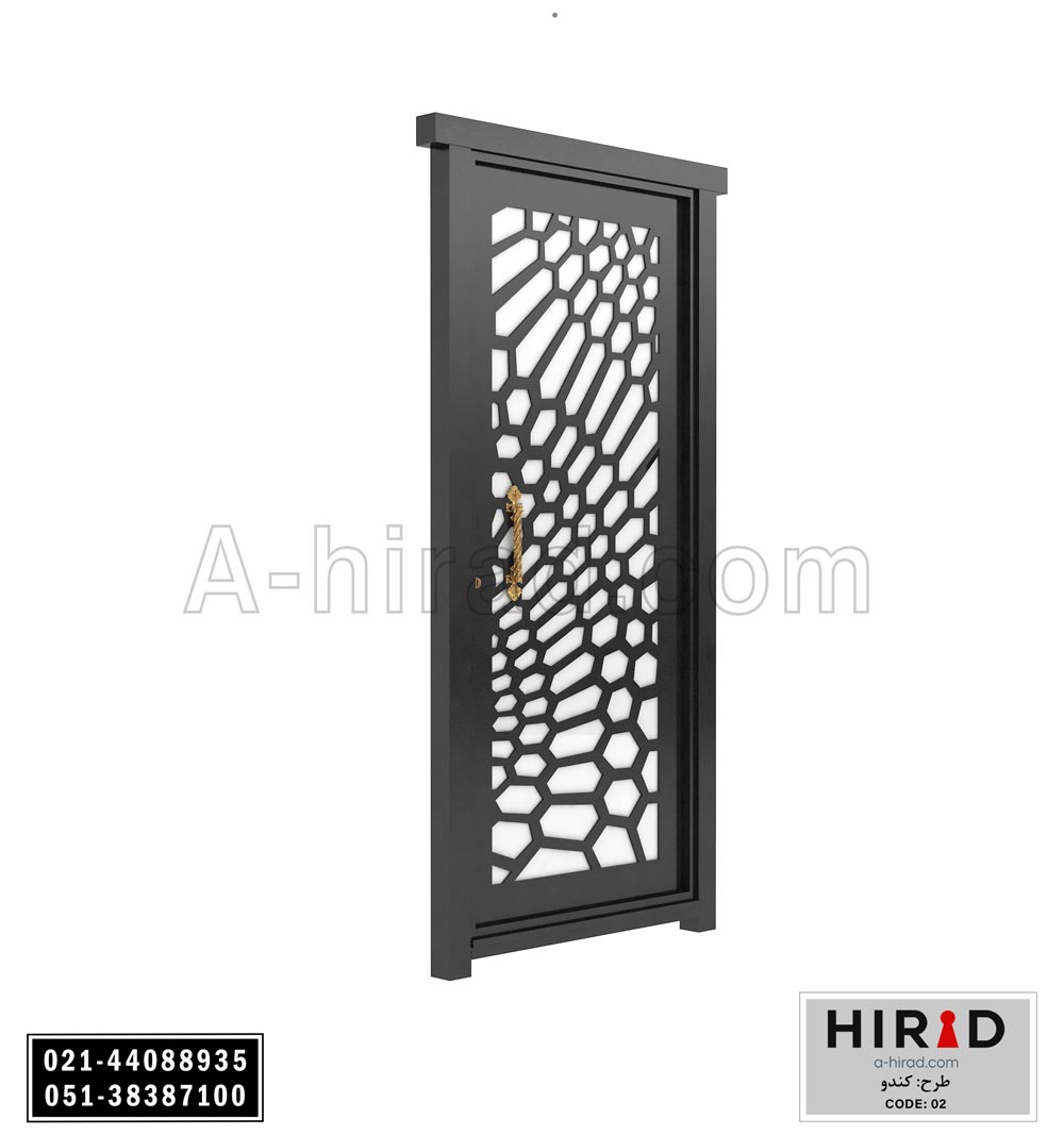 درب فلزی لیزری تک لنگه هیراد کد 1002 عرض 108 ارتفاع 223 